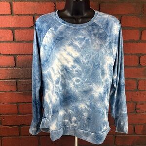 Hello Mello Woman's Small Tie‎ Dye Long Sleeve Lounge Top – Casual Cozy